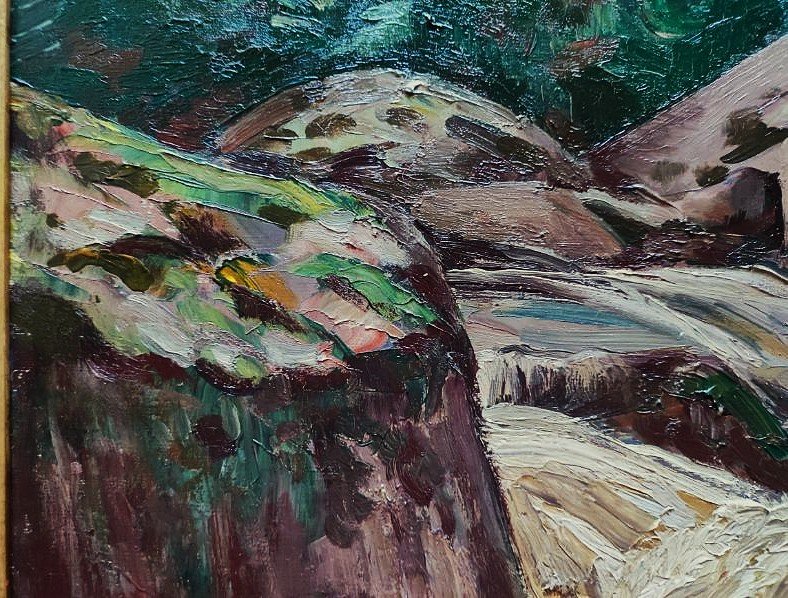 Eugène Alluaud (1866–1947) Flood On The Sedelle. School Of Crozant, Guillaumin, Limoges, Detroy-photo-4