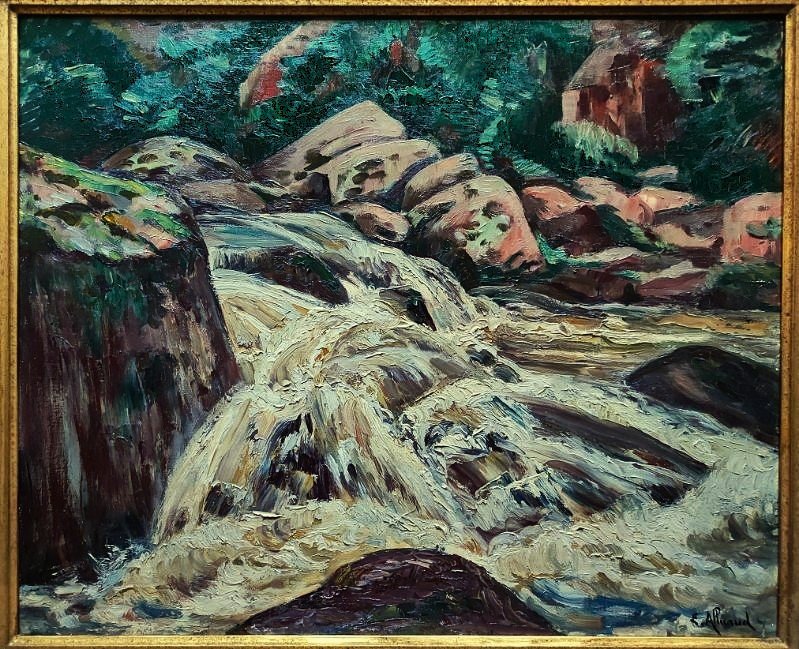 Eugène Alluaud ( 1866-1947 ) Crue sur la Sedelle. Sabbagh, Crozant, Guillaumin, Limoges, Detroy