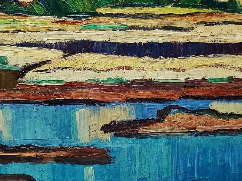 Gaston Balande (1880-1971) Village de Lauzières 1950. Ecole Charentaise, La Rochelle, Suire, Ré-photo-5