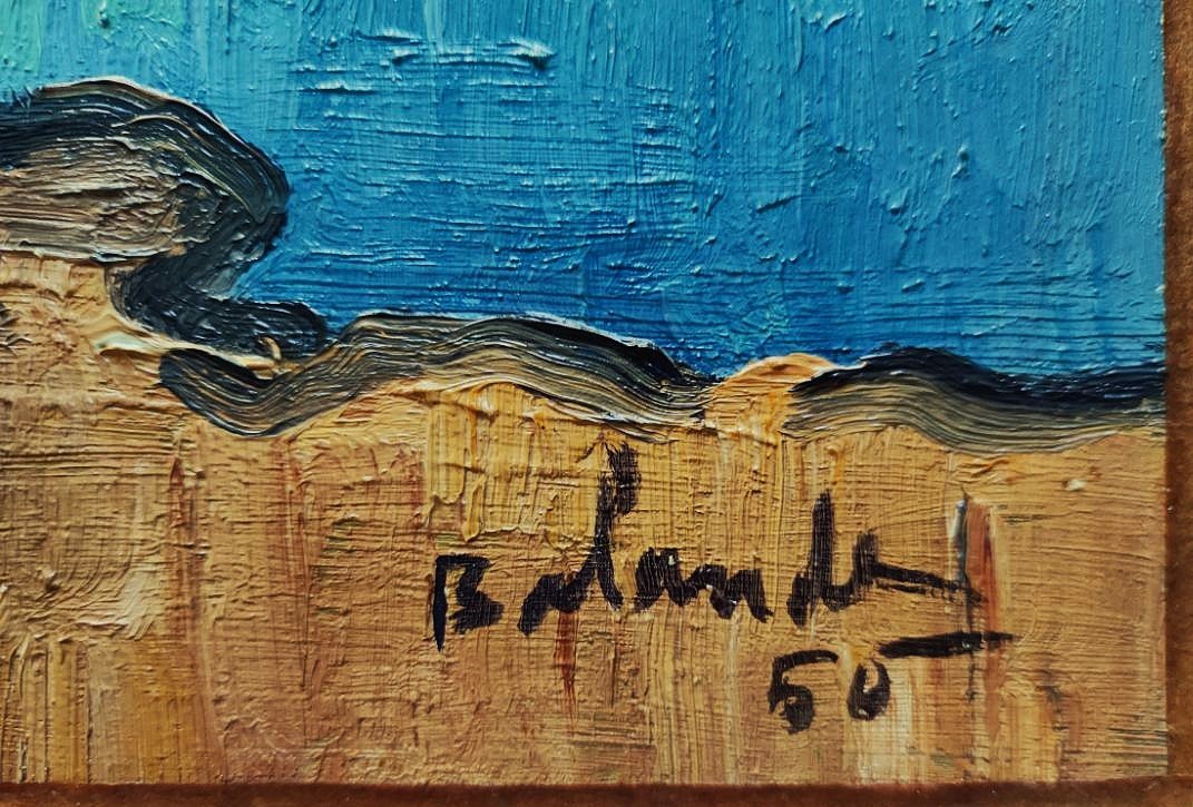 Gaston Balande (1880-1971) Village de Lauzières 1950. Ecole Charentaise, La Rochelle, Suire, Ré-photo-7