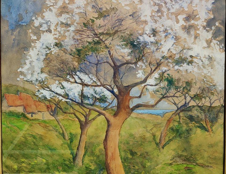 Allan Osterlind (1855-1938) Printemps sur la côte, Bretagne, Bréhat. Crozant, Suèdois, Maufra..-photo-4