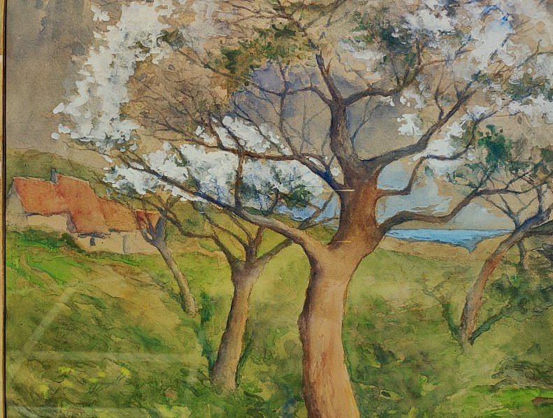 Allan Osterlind (1855-1938) Printemps sur la côte, Bretagne, Bréhat. Crozant, Suèdois, Maufra..-photo-2