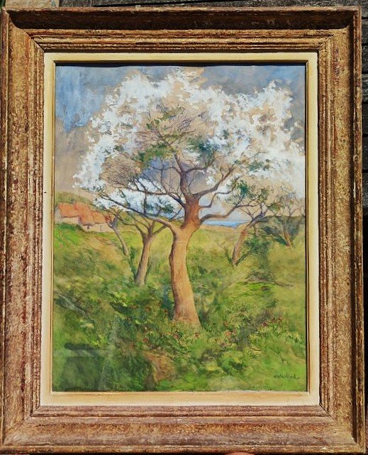 Allan Osterlind (1855-1938) Printemps sur la côte, Bretagne, Bréhat. Crozant, Suèdois, Maufra..