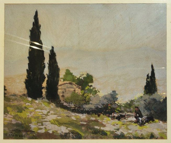 Fernand Maillaud (1863-1948) Berger à la Florentine Var. Ecole de Crozant Berry Creuse Rollinat-photo-3
