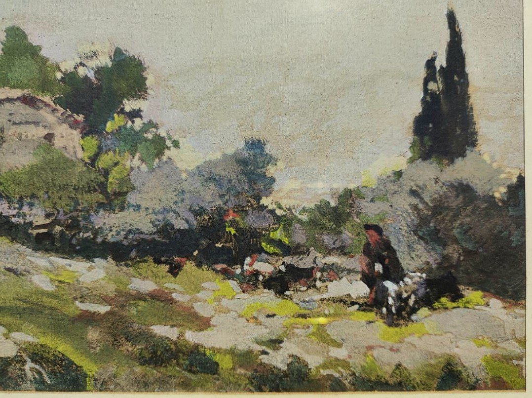 Fernand Maillaud (1863-1948) Berger à la Florentine Var. Ecole de Crozant Berry Creuse Rollinat-photo-2