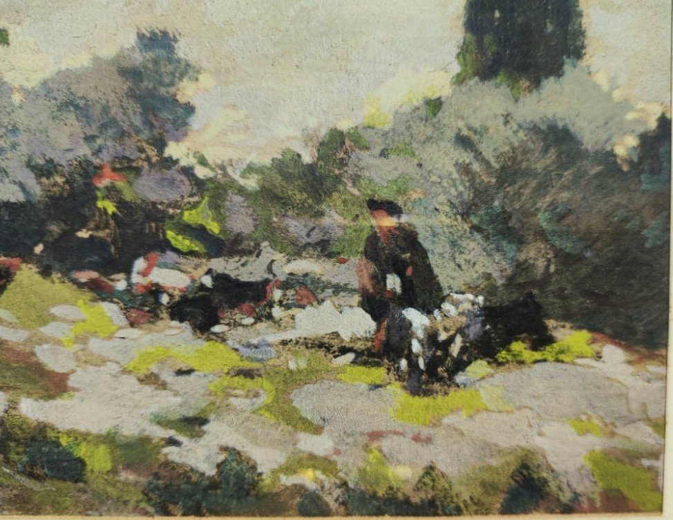 Fernand Maillaud (1863-1948) Berger à la Florentine Var. Ecole de Crozant Berry Creuse Rollinat-photo-5