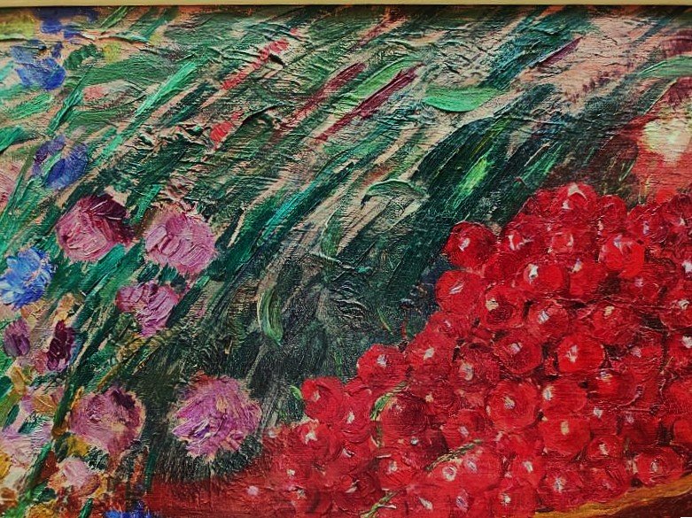 Léon Detroy (1859-1955) Groseilles et fleurs des champs 1920. Ecole de Crozant, Guillaumin.....-photo-4