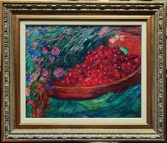 Léon Detroy (1859-1955) Groseilles et fleurs des champs 1920. Ecole de Crozant, Guillaumin.....