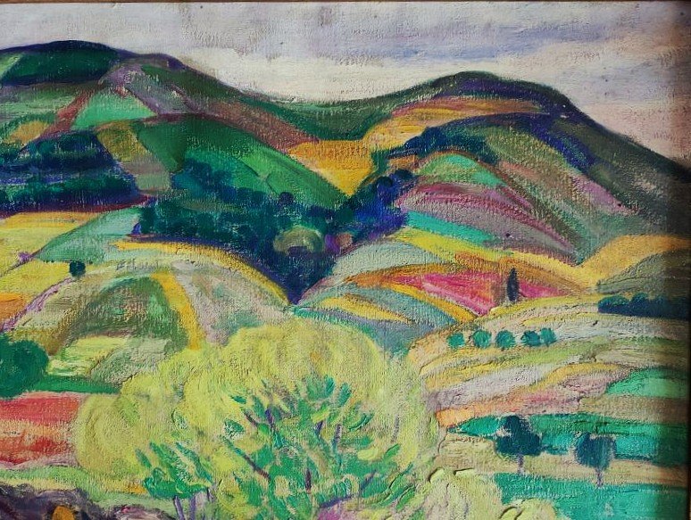 Léon Detroy (1859-1955) Automne à Collioure 1917/1920. Ecole de Crozant, Guillaumin Valtat Agay-photo-4