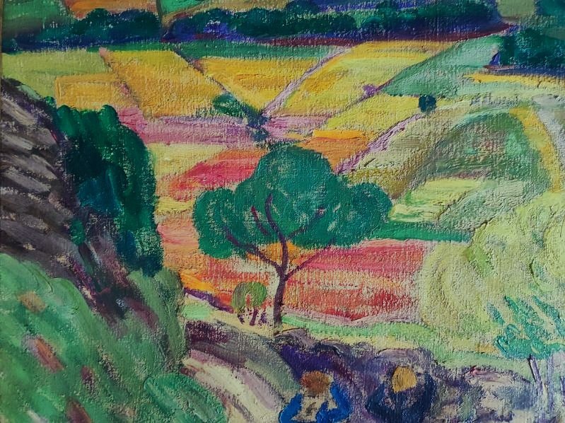 Léon Detroy (1859-1955) Automne à Collioure 1917/1920. Ecole de Crozant, Guillaumin Valtat Agay-photo-4