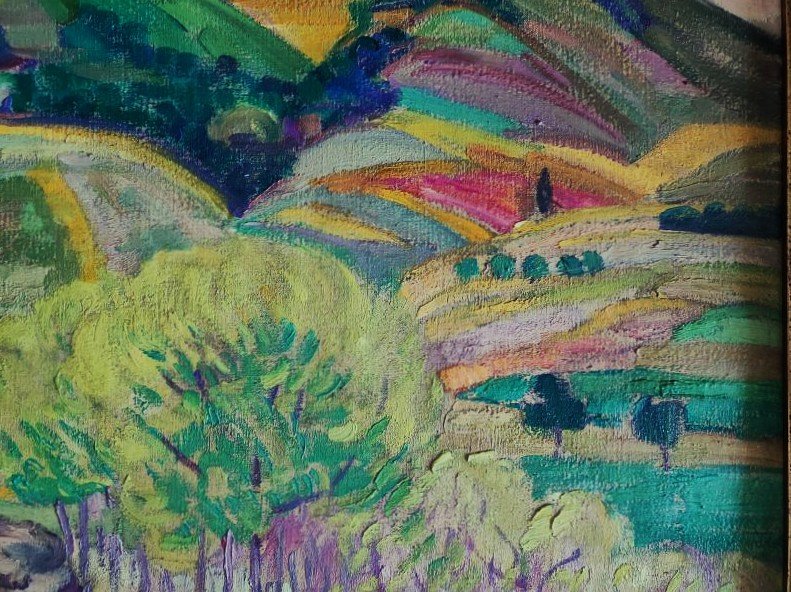 Léon Detroy (1859-1955) Automne à Collioure 1917/1920. Ecole de Crozant, Guillaumin Valtat Agay-photo-6