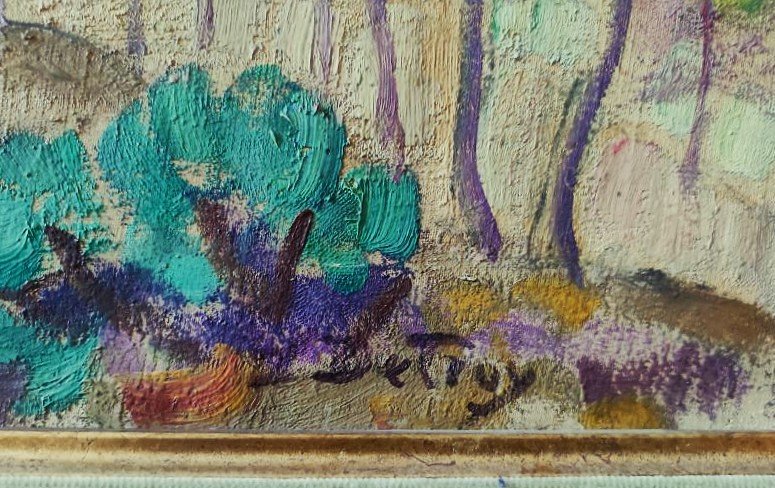 Léon Detroy (1859-1955) Automne à Collioure 1917/1920. Ecole de Crozant, Guillaumin Valtat Agay-photo-7