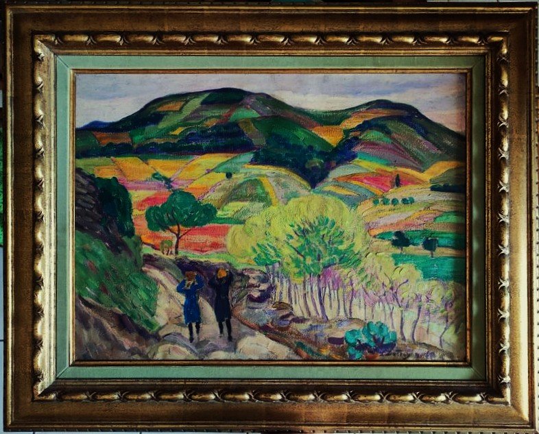 Léon Detroy (1859-1955) Automne à Collioure 1917/1920. Ecole de Crozant, Guillaumin Valtat Agay