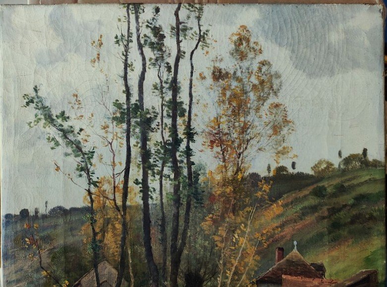 Pierre Ernest Ballue (1855-1928) Moulin du Pin sur la Creuse 1884. Ecole de Crozant, Donzel Fay-photo-2