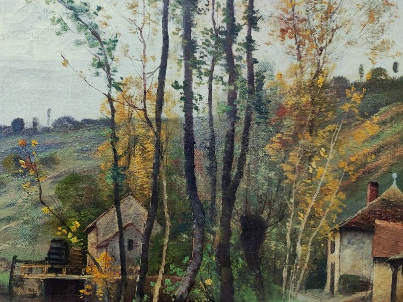 Pierre Ernest Ballue (1855-1928) Moulin du Pin sur la Creuse 1884. Ecole de Crozant, Donzel Fay-photo-6