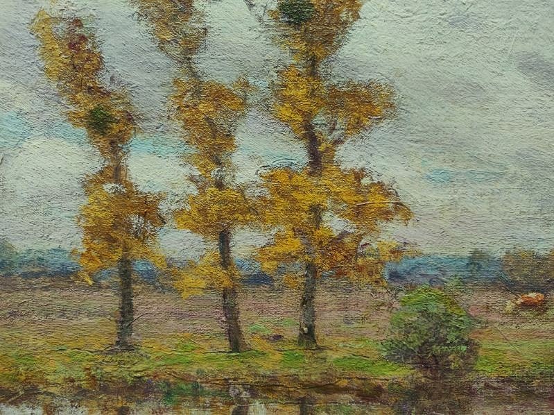 Paul Rue (1866–1954) Pastures In Brenne. School Of Crozant, Châteauroux, Maillaud, Creuse....-photo-5