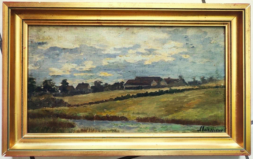 Lucien Mainssieux (1885–1958) Countryside Landscape At Dusk. Crozant, Voiron, Dauphiné-photo-2