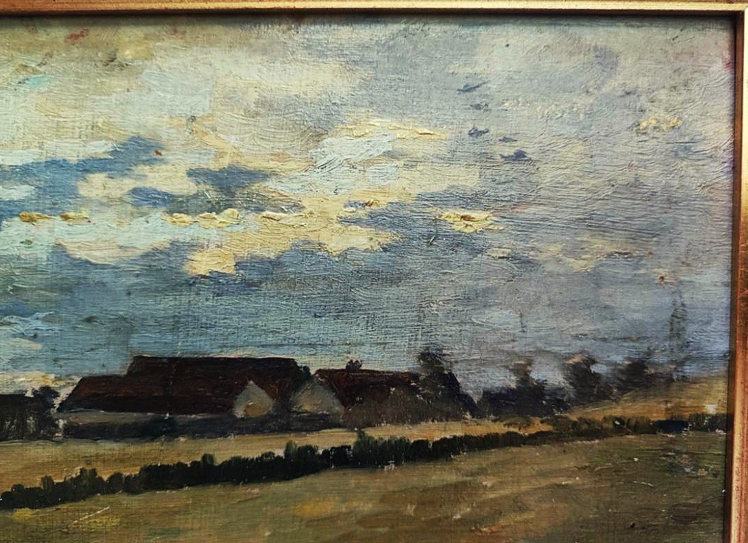 Lucien Mainssieux (1885–1958) Countryside Landscape At Dusk. Crozant, Voiron, Dauphiné-photo-4