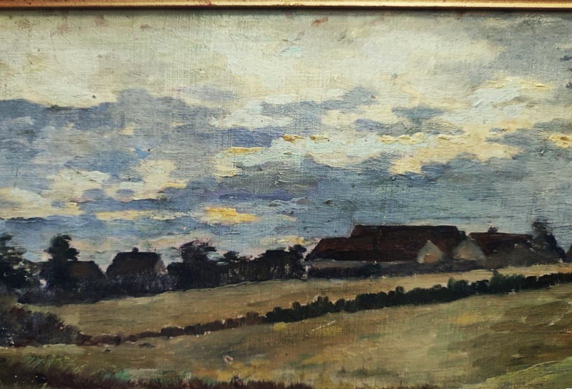 Lucien Mainssieux (1885–1958) Countryside Landscape At Dusk. Crozant, Voiron, Dauphiné-photo-1