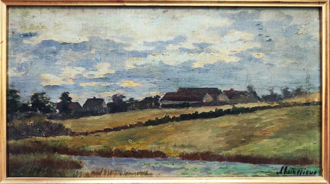 Lucien Mainssieux (1885–1958) Countryside Landscape At Dusk. Crozant, Voiron, Dauphiné