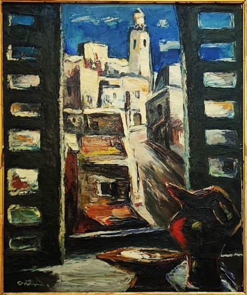 Anders Osterlind (1887-1960) Sidi Bou Saïd Tunisie 1950. Ecole de Crozant, Creuse, Orientalisme