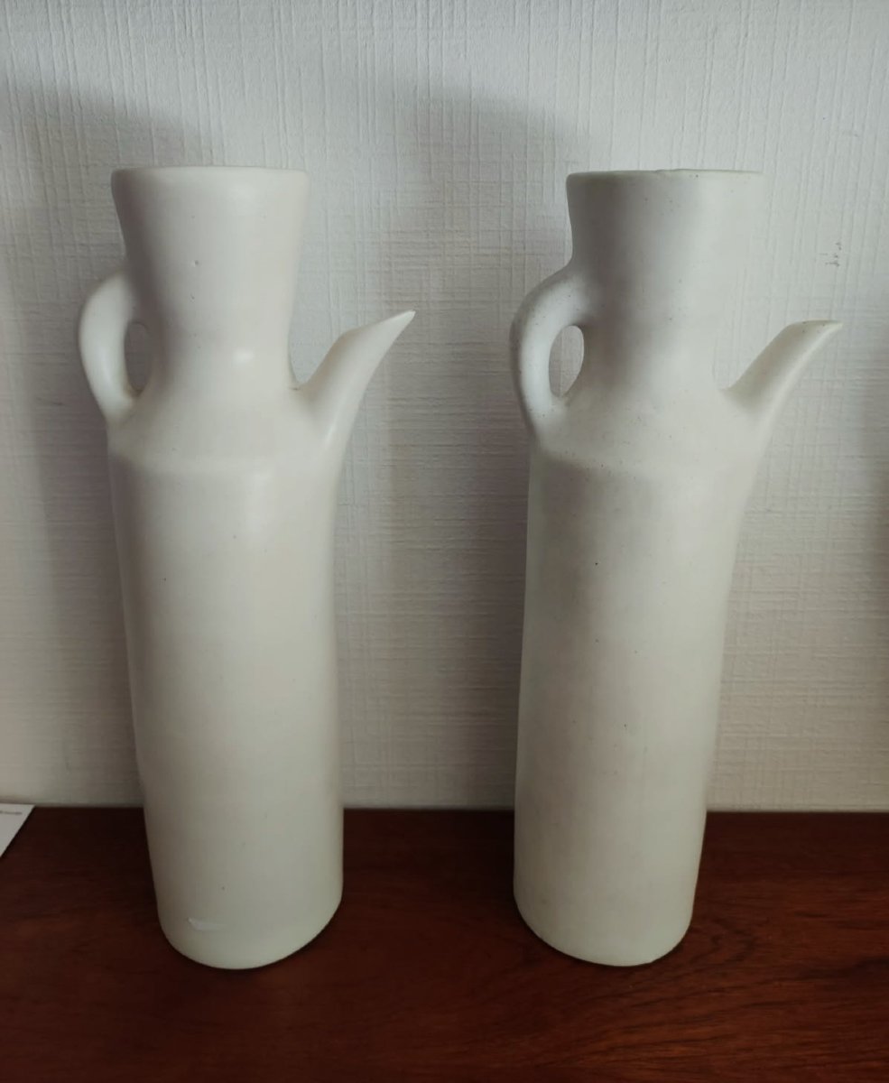 Roger Capron (1922-2006) 2 vases et bouteilles vers 1950 à Vallauris. Innocenti, Picault Callis-photo-3