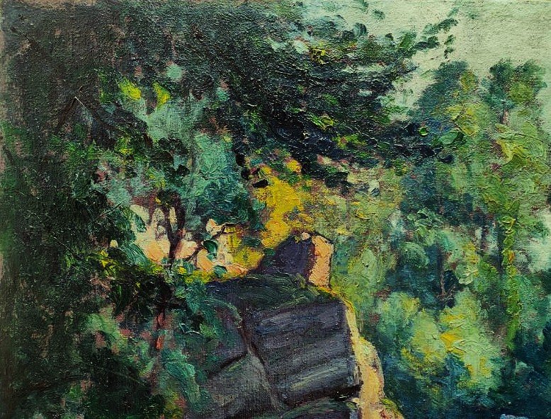 Jean Teilliet (1870-1931) Paysage limousin, site Corot. Saint-Junien, Limoges, Crozant, Glane..-photo-3