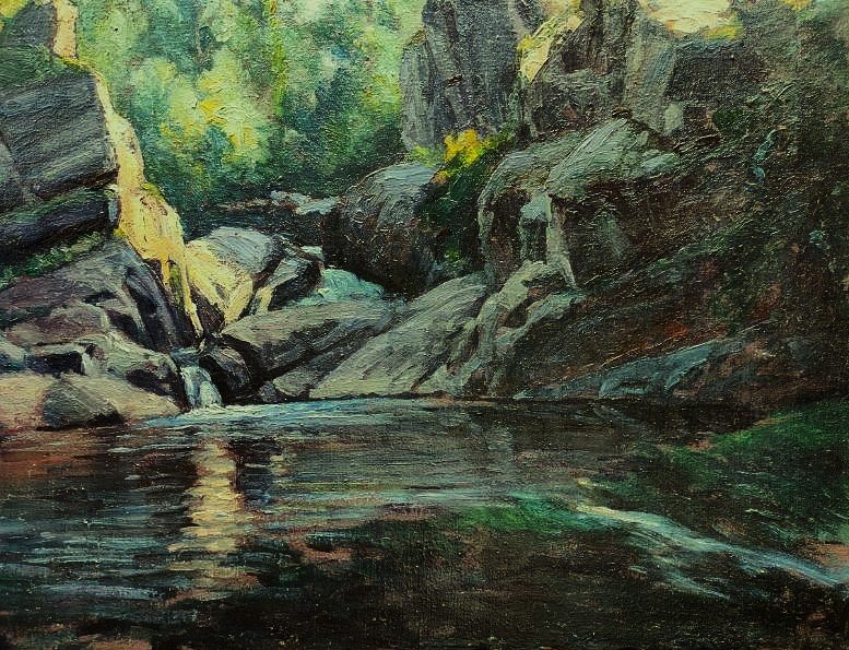 Jean Teilliet (1870-1931) Paysage limousin, site Corot. Saint-Junien, Limoges, Crozant, Glane..-photo-4