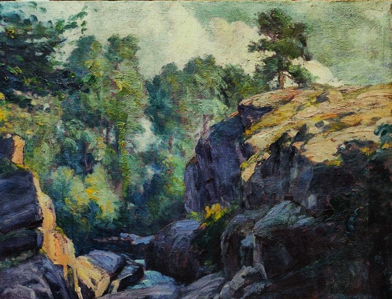 Jean Teilliet (1870-1931) Paysage limousin, site Corot. Saint-Junien, Limoges, Crozant, Glane..-photo-5