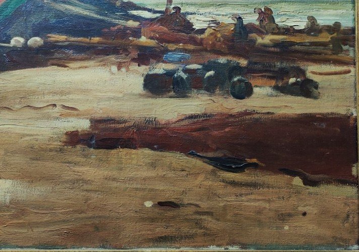 Gaston Balande (1880-1971) Echouage à Etaples 1909. Boulogne sur mer, La Rochelle Marquet Lepic-photo-1