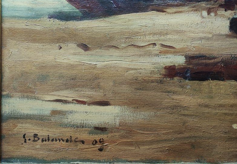 Gaston Balande (1880-1971) Echouage à Etaples 1909. Boulogne sur mer, La Rochelle Marquet Lepic-photo-2