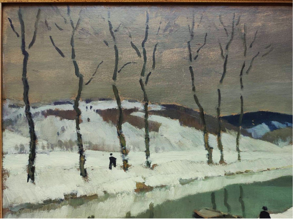 Marcel Belle (1871-1948) Neige canal de Bourgogne. Albert Marquet, Ecole de Crozant, Bernheim..-photo-4