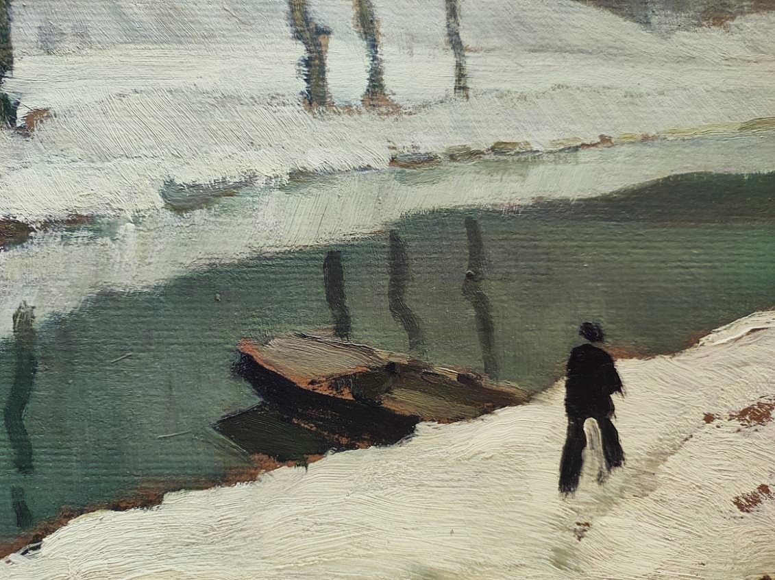 Marcel Belle (1871-1948) Neige canal de Bourgogne. Albert Marquet, Ecole de Crozant, Bernheim..-photo-4
