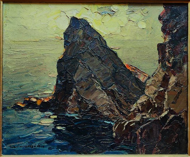 Laurent Mattio (1892-1965) Côte rocheuse dans le Var. Ecole Provençale, Toulon, Pastour, Vidal.-photo-2