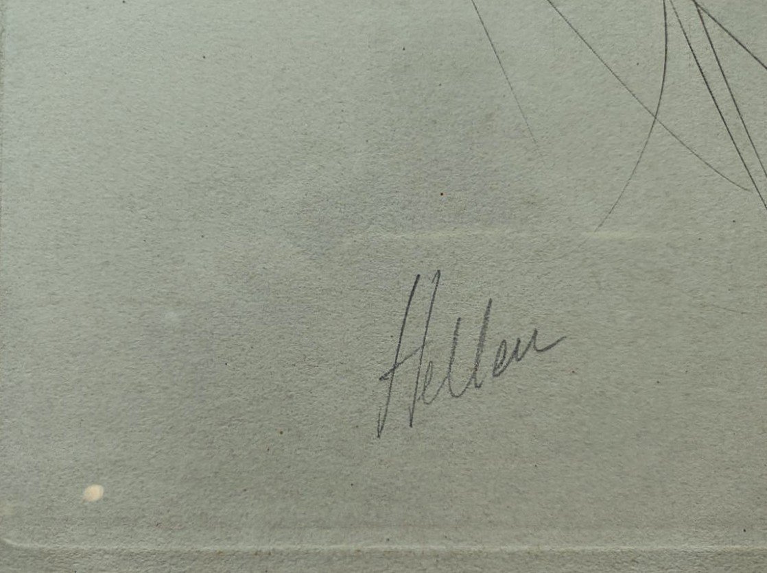 Paul César Helleu (1859-1927) Elégante au chapeau vers 1900. Art Nouveau, Icart, Proust, Monet-photo-6