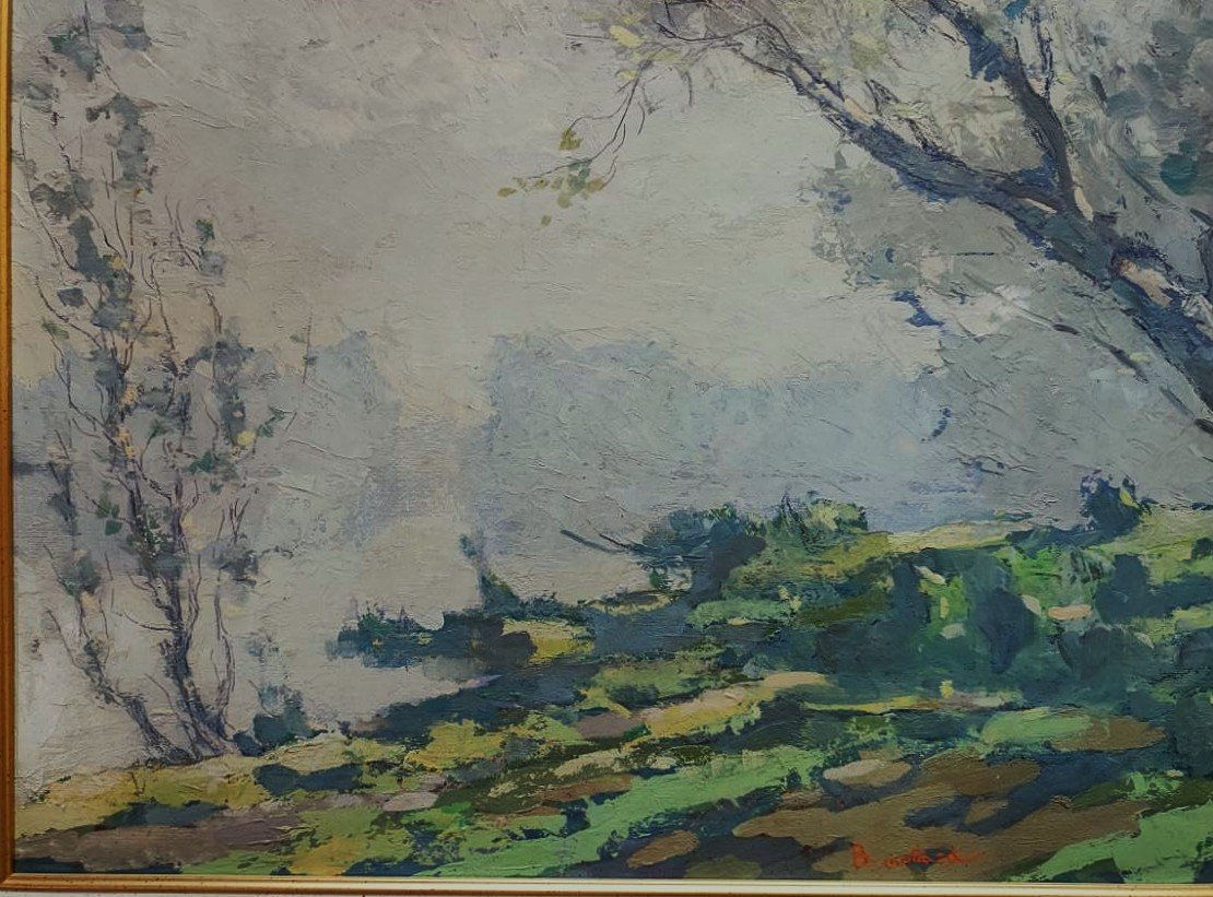 Eugène Brouillard (1870–1950) *mist On The River*. Lyon School, Fauvist, Musée d'Orsay, Carrand-photo-1