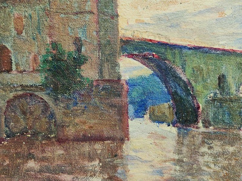 Henri Coutant (1868–1935) The Bridge At Avignon. School Of Crozant, La Châtre, Maillaud, Nigond, Rue-photo-4