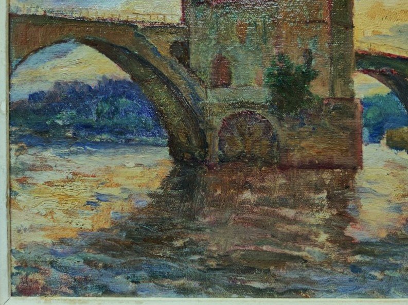 Henri Coutant (1868-1935) Le pont d'Avignon. Ecole de Crozant, La Châtre, Maillaud, Nigond, Rue-photo-1