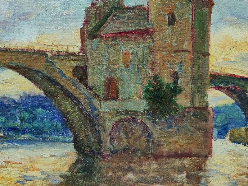 Henri Coutant (1868-1935) Le pont d'Avignon. Ecole de Crozant, La Châtre, Maillaud, Nigond, Rue-photo-3