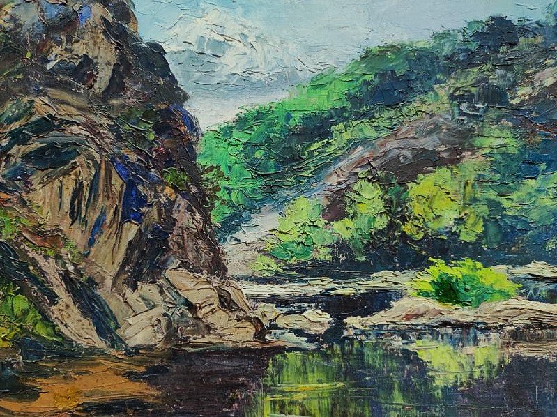  Gaston Thiery  (1922–2013) La Creuse au confluent, Fresselines ~1955. Ecole de Crozant, Detroy-photo-2