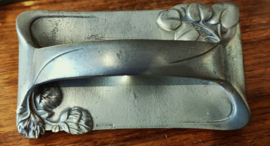 Wmf Art Nouveau Inkwell + Gallia Christofle Blotting Pad And Mustard Dish. Jugendstil, Germany-photo-3