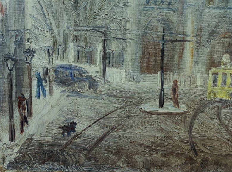 Elie Lascaux (1888-1969) La basilique de Saint-Denis ~1922. Naïf, Limoges, Kahnweiler, Leiris-photo-5