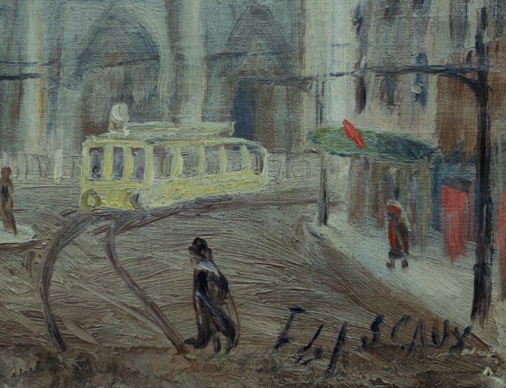 Elie Lascaux (1888-1969) La basilique de Saint-Denis ~1922. Naïf, Limoges, Kahnweiler, Leiris-photo-6