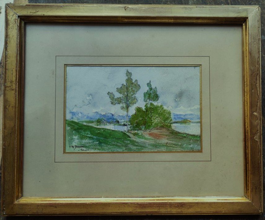Charles Donzel (1824–1889) Riverbanks Of The Sologne. Creuse, Limousin. School Of Crozant, Corot-photo-2