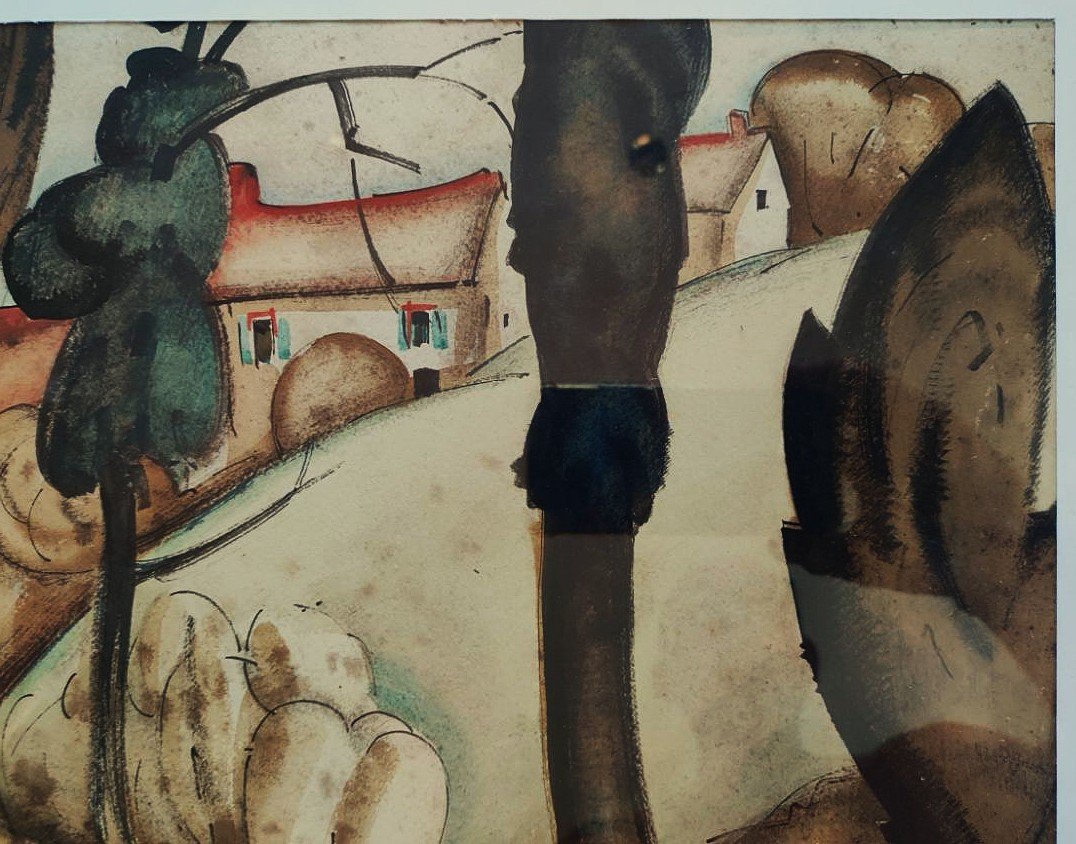 Edouard Debourg (1880–1939) The Billiards Player On The Gargilesse ~1920. Crozant School, Coucy....-photo-3