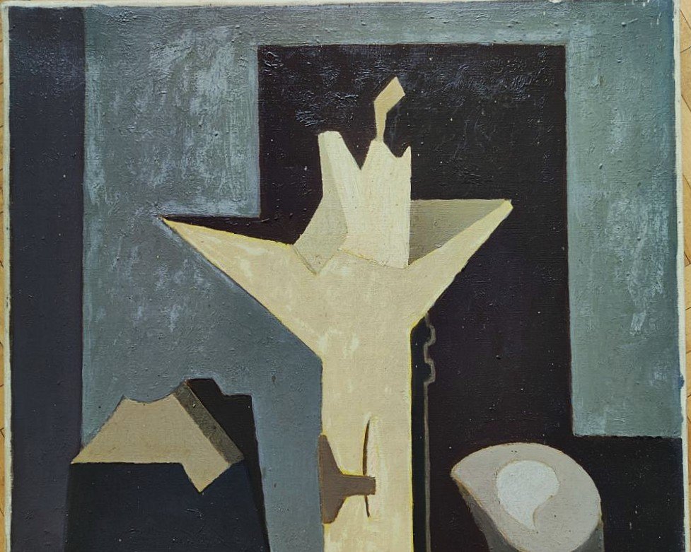 Charles MERANGEL (1908-1993)  Nature morte cubiste 1950. Ecole de Paris Pouyaud Gleizes. Cinéma-photo-2