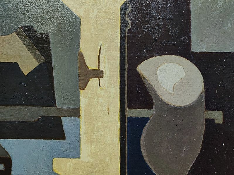 Charles MERANGEL (1908-1993)  Nature morte cubiste 1950. Ecole de Paris Pouyaud Gleizes. Cinéma-photo-3