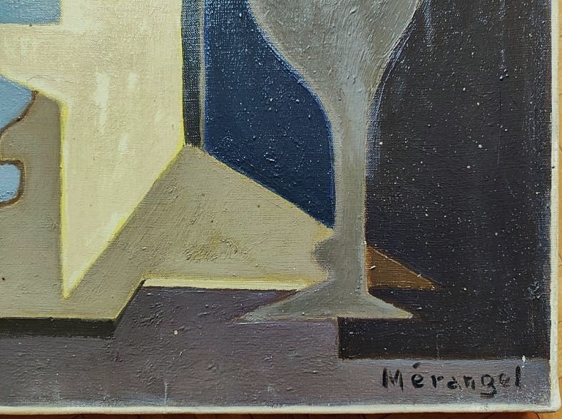 Charles MERANGEL (1908-1993)  Nature morte cubiste 1950. Ecole de Paris Pouyaud Gleizes. Cinéma-photo-6