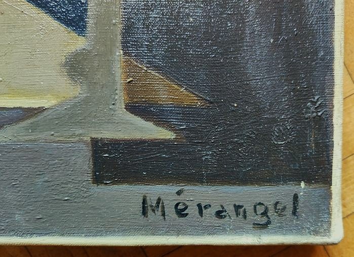 Charles MERANGEL (1908-1993)  Nature morte cubiste 1950. Ecole de Paris Pouyaud Gleizes. Cinéma-photo-7
