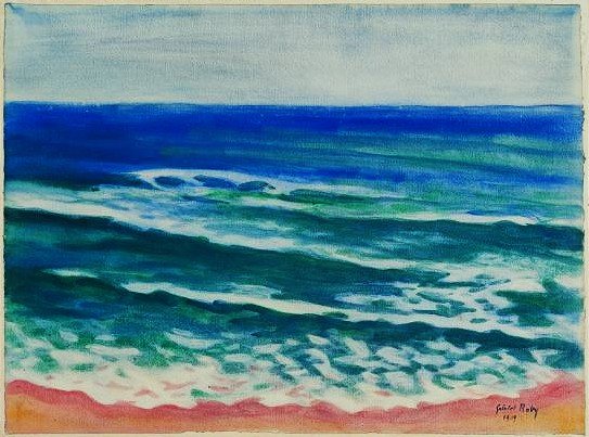 Gabriel Roby (1878-1917) Mer, Pays Basque 1909. Symboliste, Nabi, Sourgen, Zo, Caro-Delvaille-photo-2